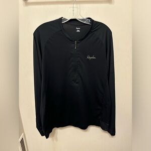 Rapha Explore Zip Neck Technical Shirt L Black Recycled Polyester Cycling Tee